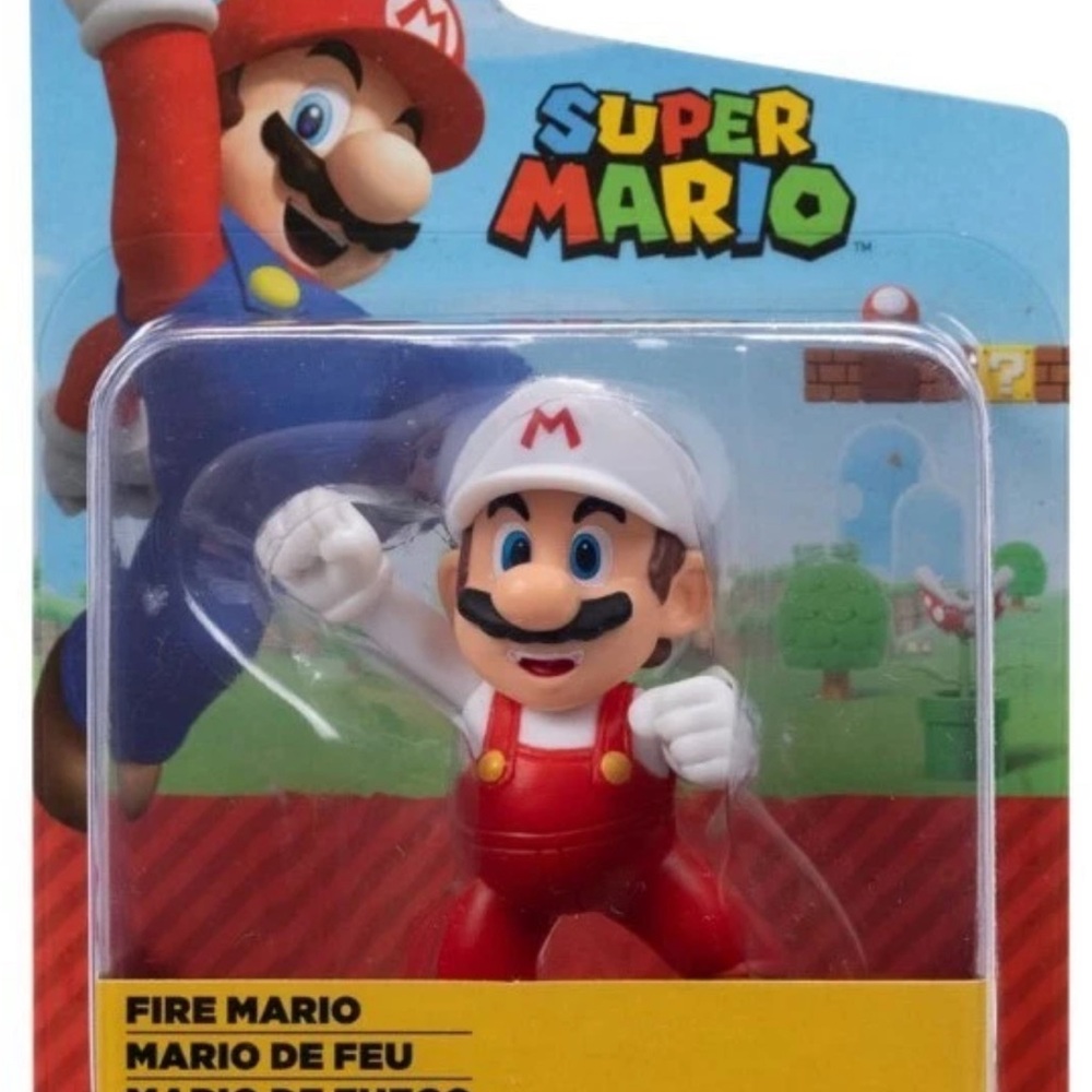 NEW Jakks Pacific World of Nintendo Super Mario 2.5-inch FIRE MARIO Mini-Figure